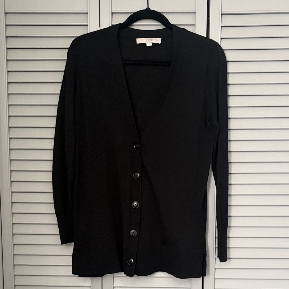 LOFT Classic Black Cardigan